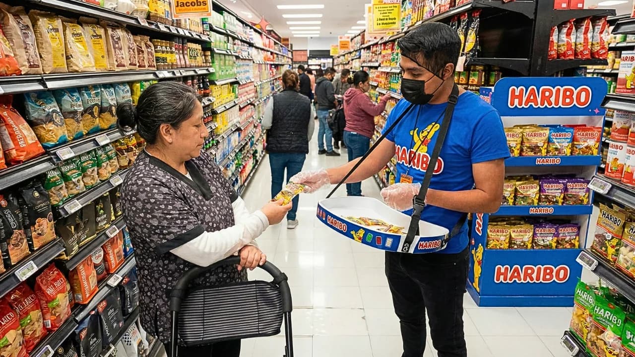 Promotoría Haribo en autoservicio